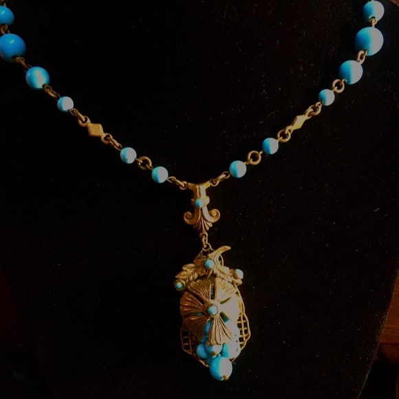 Antique Regency style glass bead rosary